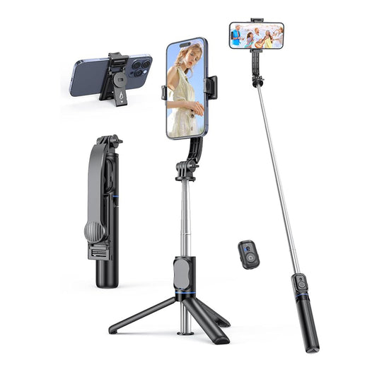 Selfie Stick Bluetooth Techsuit C01, Univerzální, Černý