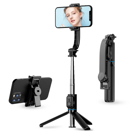 Selfie Stick Bluetooth Techsuit C01, Univerzální, Černý