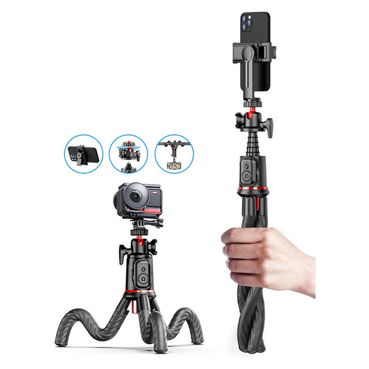Selfie Stick Bluetooth Techsuit C03, Univerzální, Černý