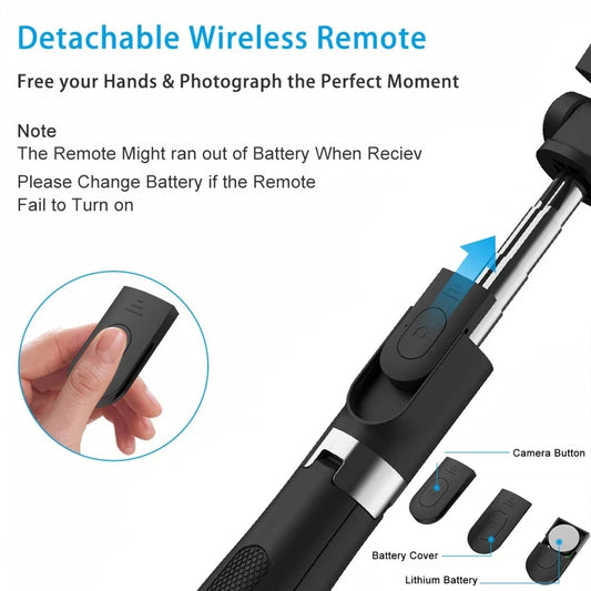 Selfie Stick Bluetooth Techsuit L01, Univerzální, Černý