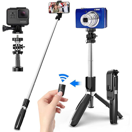 Selfie Stick Bluetooth Techsuit L02, Univerzální, Černý