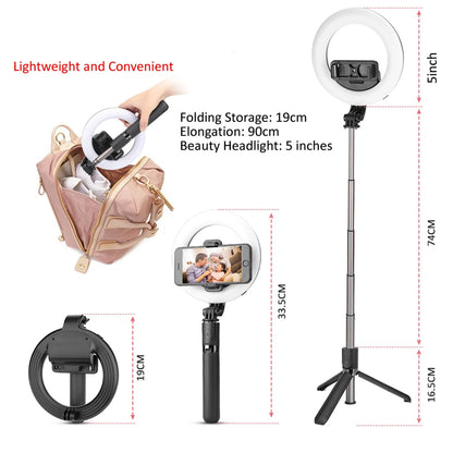 Selfie Stick Bluetooth Techsuit L07, Univerzální, Černý