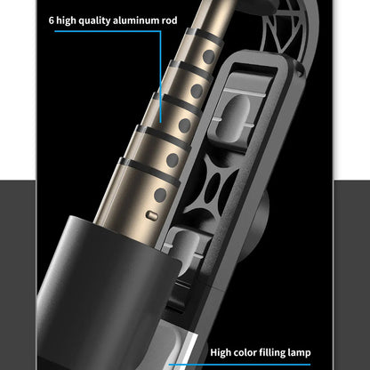 Selfie Stick Bluetooth Techsuit L10s, Univerzální, Černý