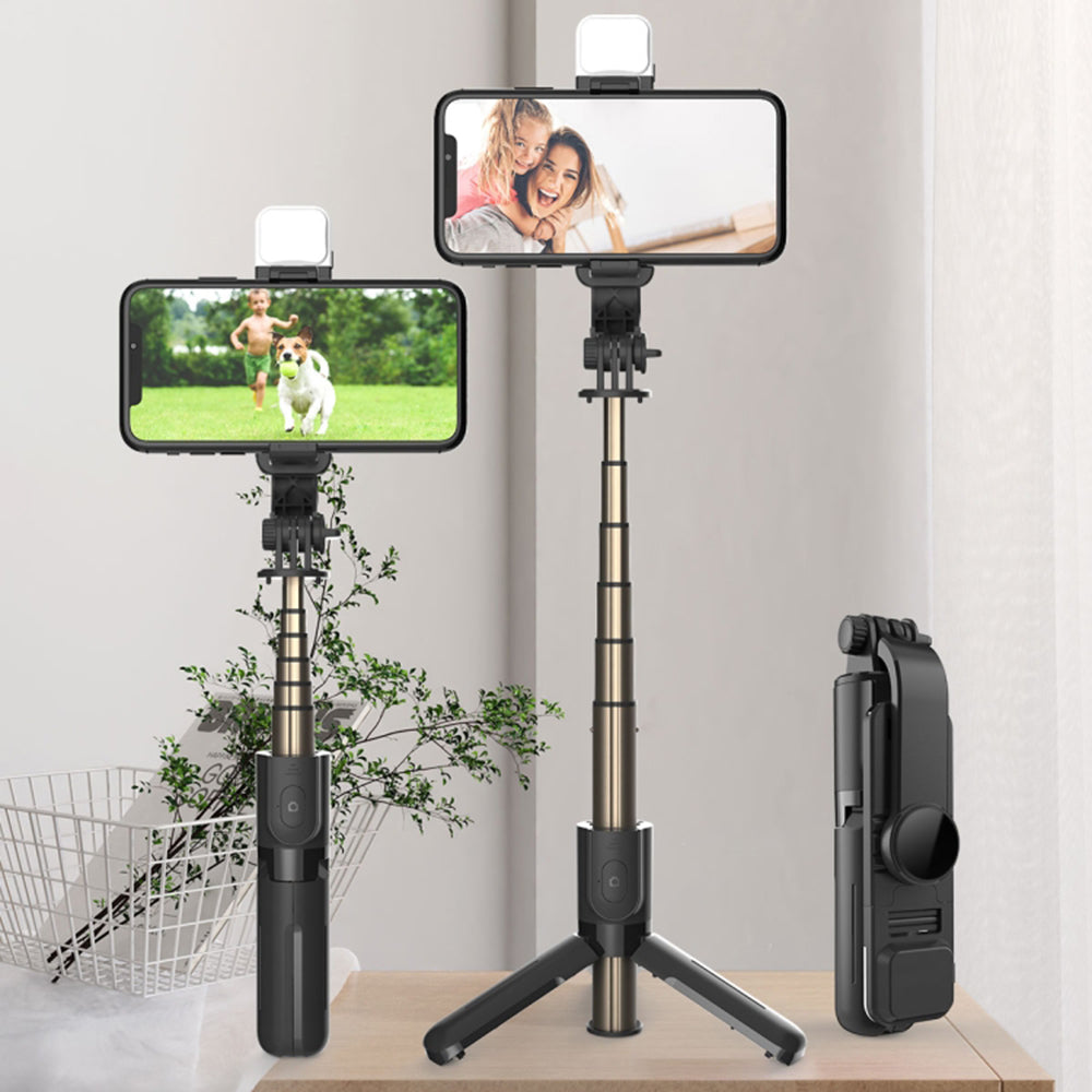Selfie Stick Bluetooth Techsuit L11s, Univerzální, Černý