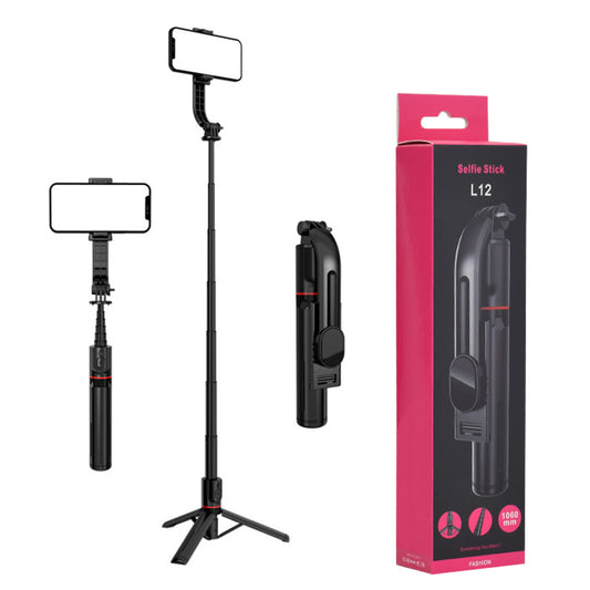 Selfie Stick Bluetooth Techsuit L12, Univerzální, Černý
