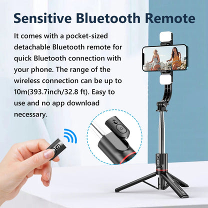 Selfie Stick Bluetooth Techsuit L13d, Univerzální, Černý