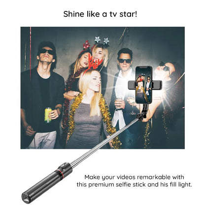 Selfie Stick Bluetooth Techsuit L13d, Univerzální, Černý