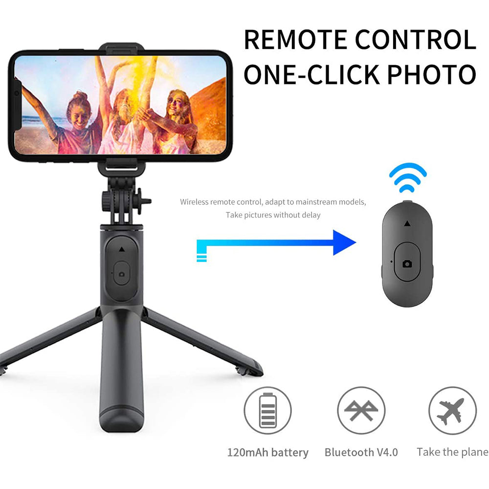Selfie Stick Bluetooth Techsuit Q01, Univerzální, Černý