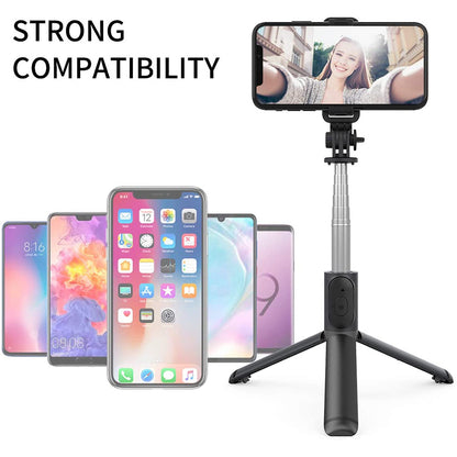Selfie Stick Bluetooth Techsuit Q01, Univerzální, Černý