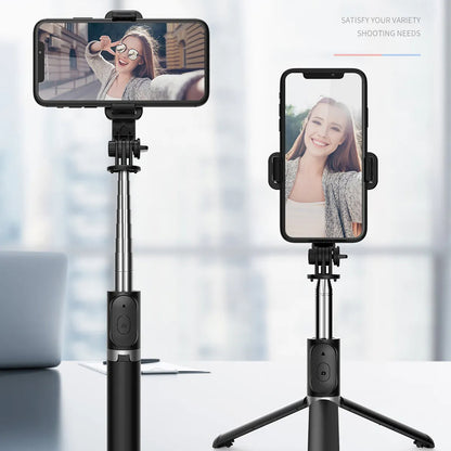 Selfie Stick Bluetooth Techsuit Q02, Univerzální, Černý