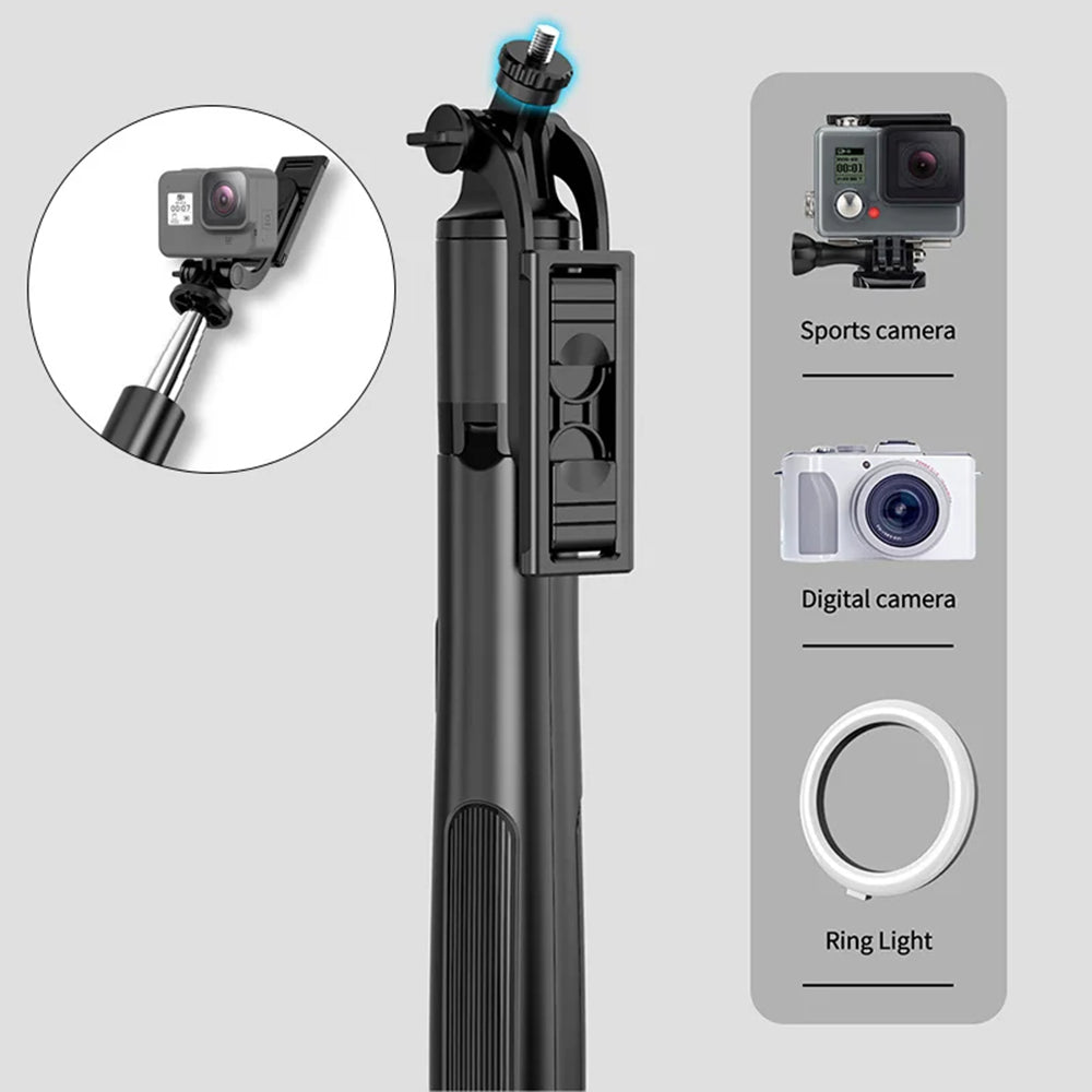 Selfie Stick Bluetooth Techsuit Q05, Univerzální, Černý