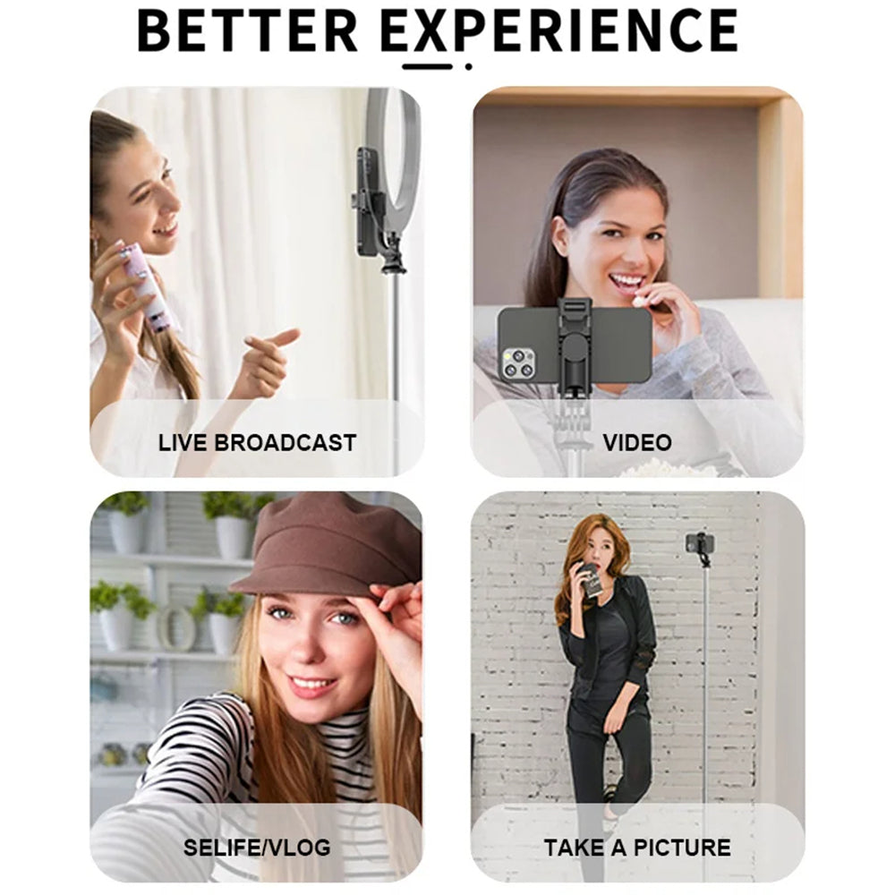 Selfie Stick Bluetooth Techsuit Q05, Univerzální, Černý