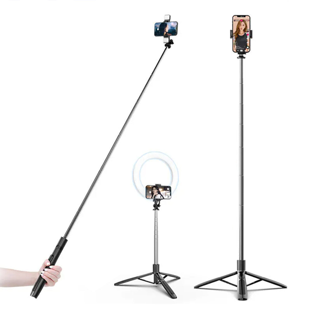 Selfie Stick Bluetooth Techsuit Q05, Univerzální, Černý