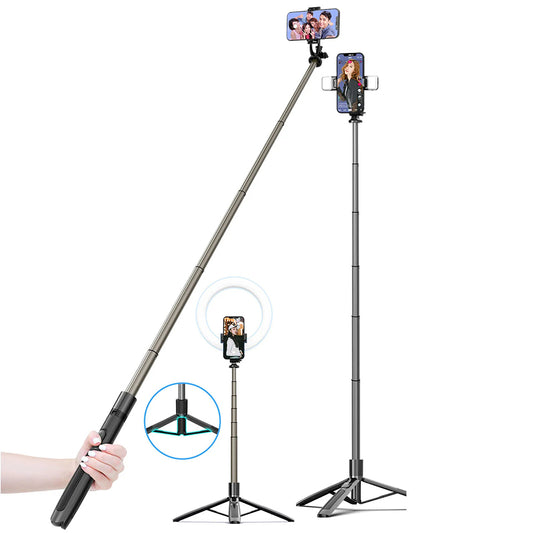 Selfie Stick Bluetooth Techsuit Q06, Univerzální, Černý