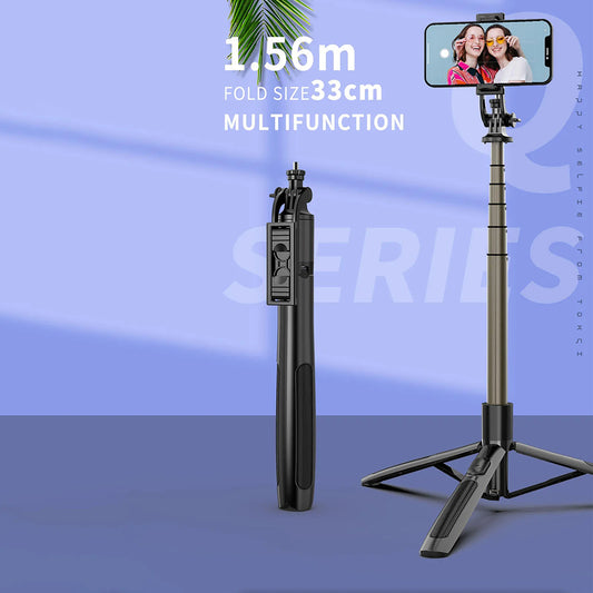 Selfie Stick Bluetooth Techsuit Q06, Univerzální, Černý
