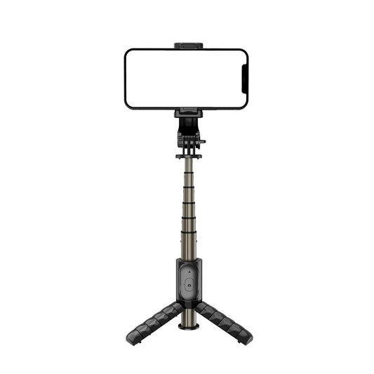 Selfie Stick Bluetooth Techsuit Q10, Univerzální, Černý