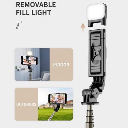 Selfie Stick Bluetooth Techsuit Q10s, Univerzální, Černý