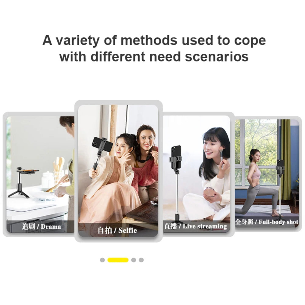 Selfie Stick Bluetooth Techsuit Q11s, Univerzální, Černý