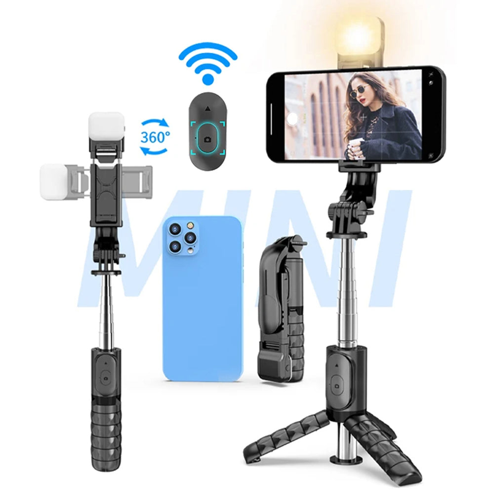 Selfie Stick Bluetooth Techsuit Q11s, Univerzální, Černý
