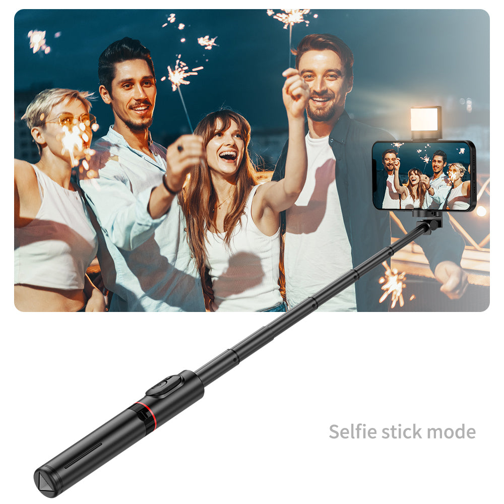 Selfie Stick Bluetooth Techsuit Q12S, Univerzální, Černý