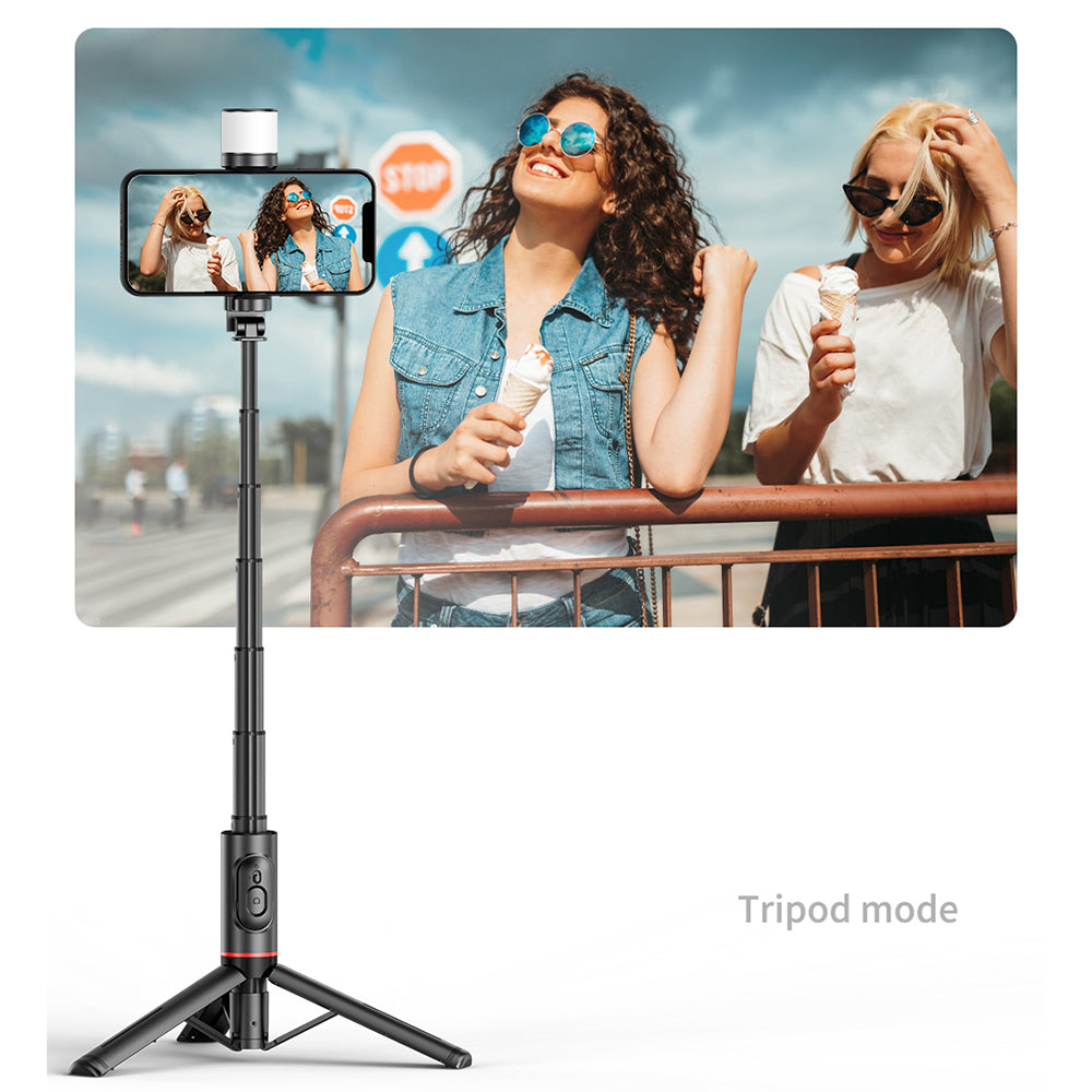 Selfie Stick Bluetooth Techsuit Q12S, Univerzální, Černý