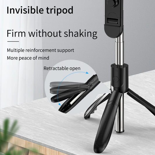 Selfie Stick Bluetooth Techsuit S01-S, Univerzální, Černý