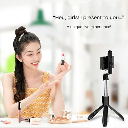 Selfie Stick Bluetooth Techsuit S01-S, Univerzální, Černý