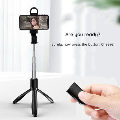 Selfie Stick Bluetooth Techsuit S01-S, Univerzální, Černý