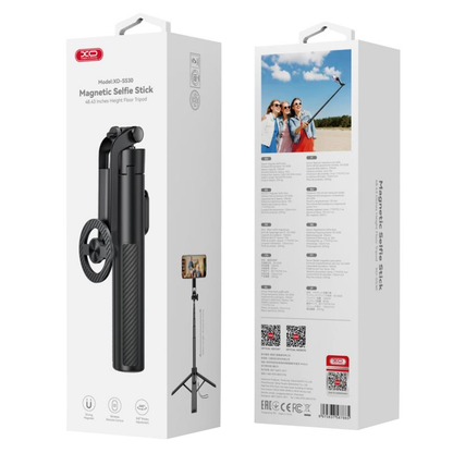 Selfie Stick Bluetooth XO Design SS30, Univerzální, Černý