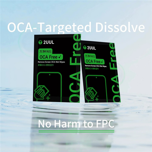 2UUL FA01 Wet Cleaning Wipes for OCA / LOCA Adhesive Removal, Set of 50 pieces
