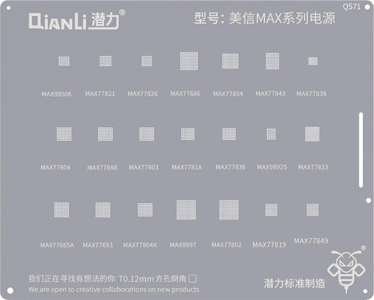 Síto BGA QIANLI QS71 pro sérii Mxim Max