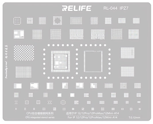 Síťka BGA Relife RL-044 IPZ7 pro Apple iPhone 12 / 12 Pro / 12 Pro Max / 12 mini, CPU