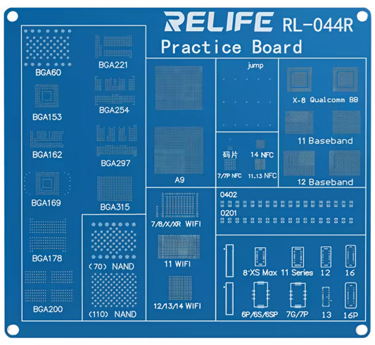 Cvičná BGA deska Relife RL-044R pro řadu Apple iPhone
