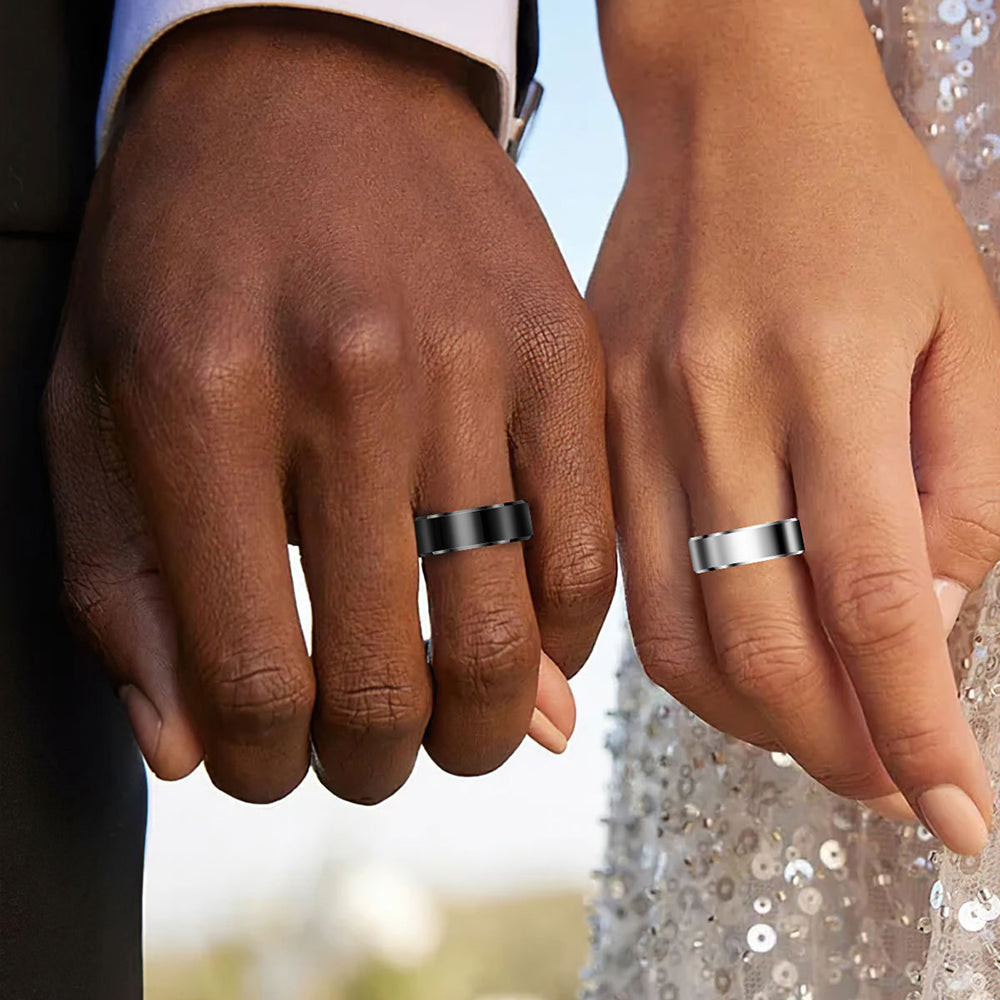 Smart Ring Techsuit R6, Velikost 8, Černá