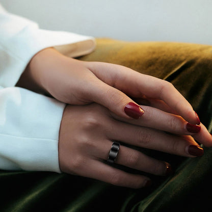 Smart Ring Techsuit R6, Velikost 8, Černá