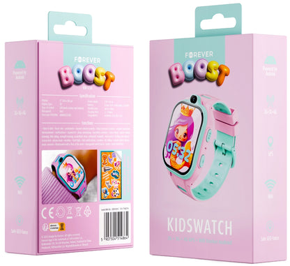 Chytré hodinky Forever Kids Boost KW-530 Call, růžové