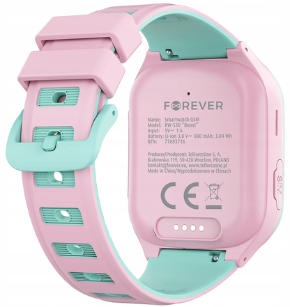 Chytré hodinky Forever Kids Boost KW-530 Call, růžové