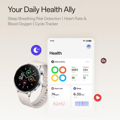 Smartwatch OnePlus Watch 3, 43mm, Stříbrný 5491100422