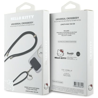 Šňůrka na telefon Hello Kitty Crossbody, černá