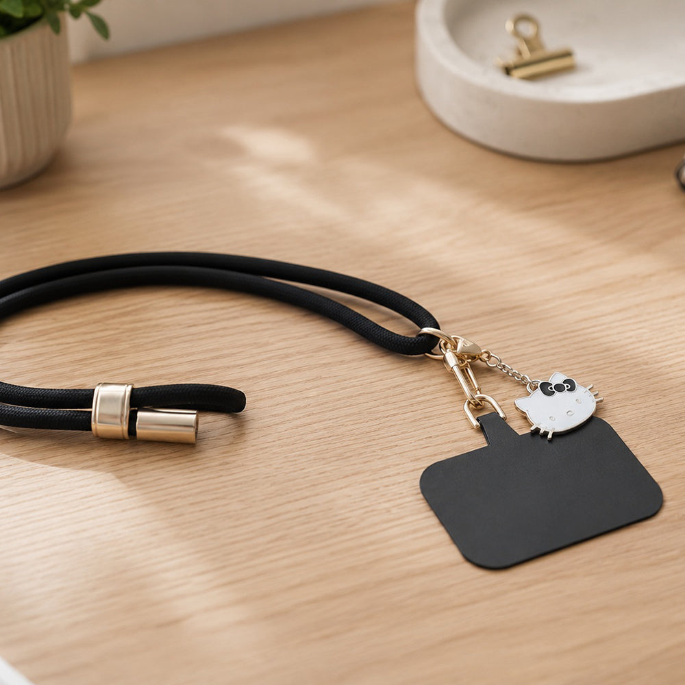Šňůrka na telefon Hello Kitty Crossbody, černá