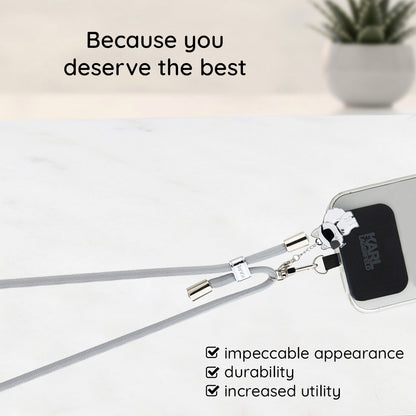 Šňůrka na telefon Karl Lagerfeld Ikonik Karl, Univerzální, Černá