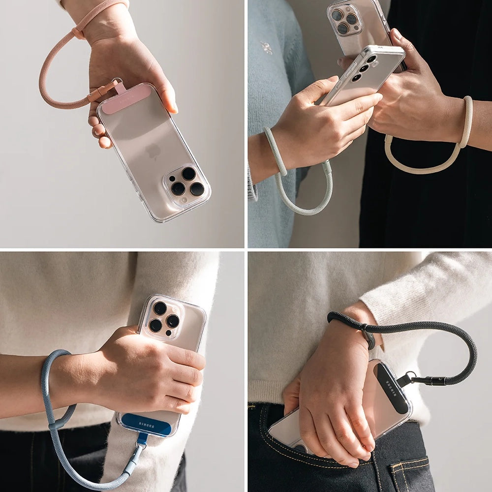 Šňůrka na telefon Ringke Link Flow P-Type, Stříbrná