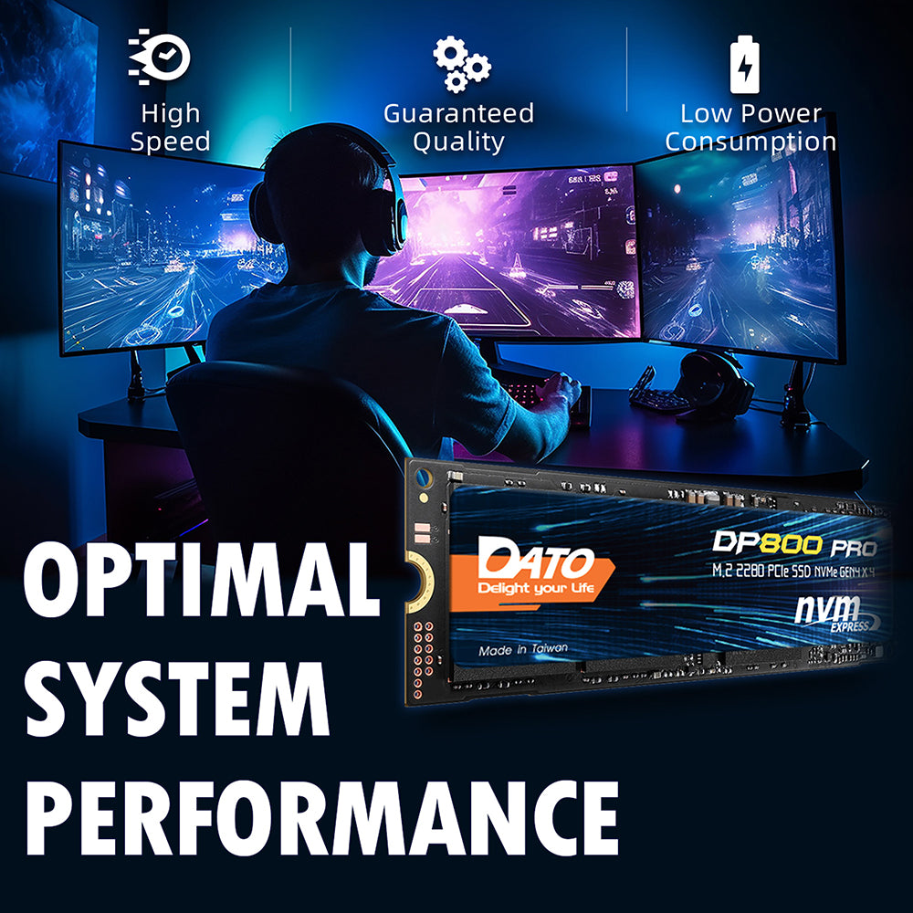 Solid State Drive (SSD) Dato DP800 Pro, NVME M.2 2280, PCIe, 4TB, Černý DP800PSSD-4TB