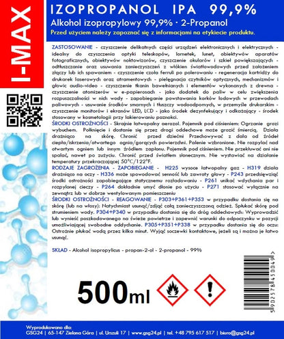 Čisticí sprej s izopropylalkoholem GSG24 I-Max, 500ml