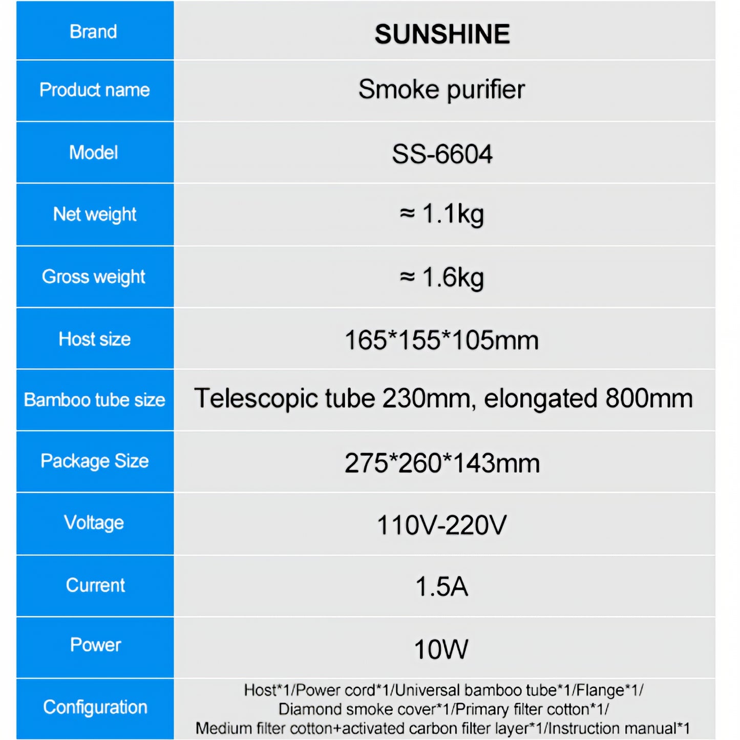 Filtrační / Výfuková stanice Noxe Sunshine SS-6604