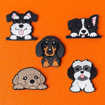 3D OEM Dog nálepka na kryt telefonu / tabletu, sada 5 kusů, vícebarevná