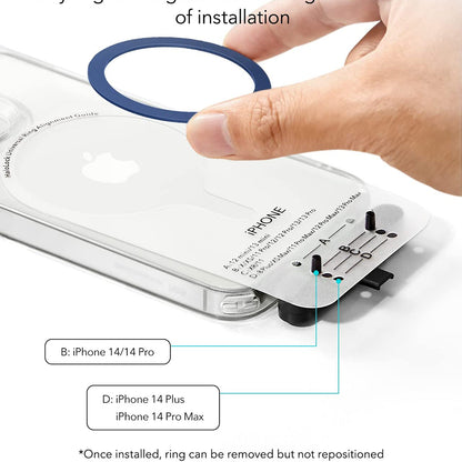 Kovová nálepka ESR HaloLock, sada 2 kusy, modrá