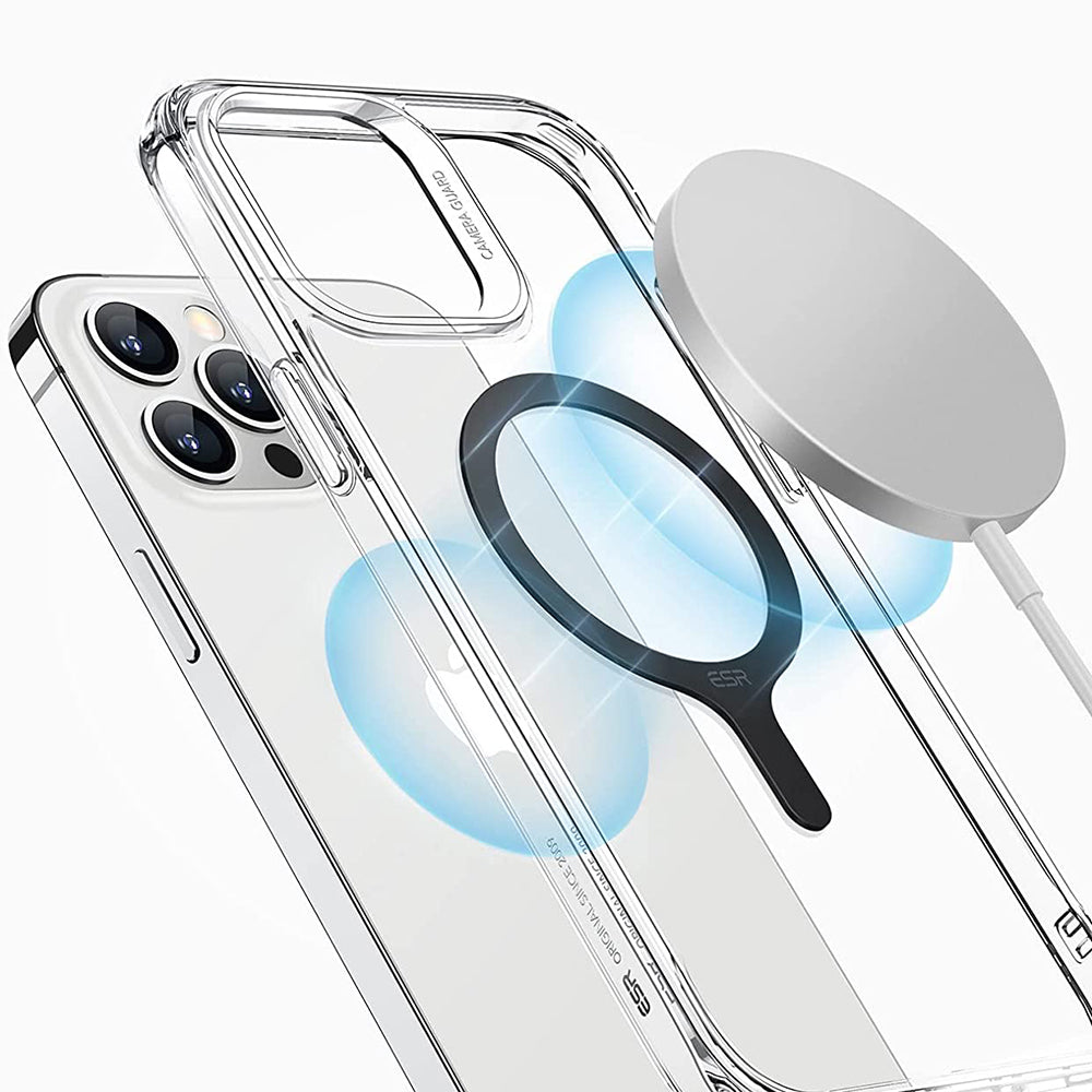 Kovová nálepka ESR HaloLock, sada 2 kusy, černá.