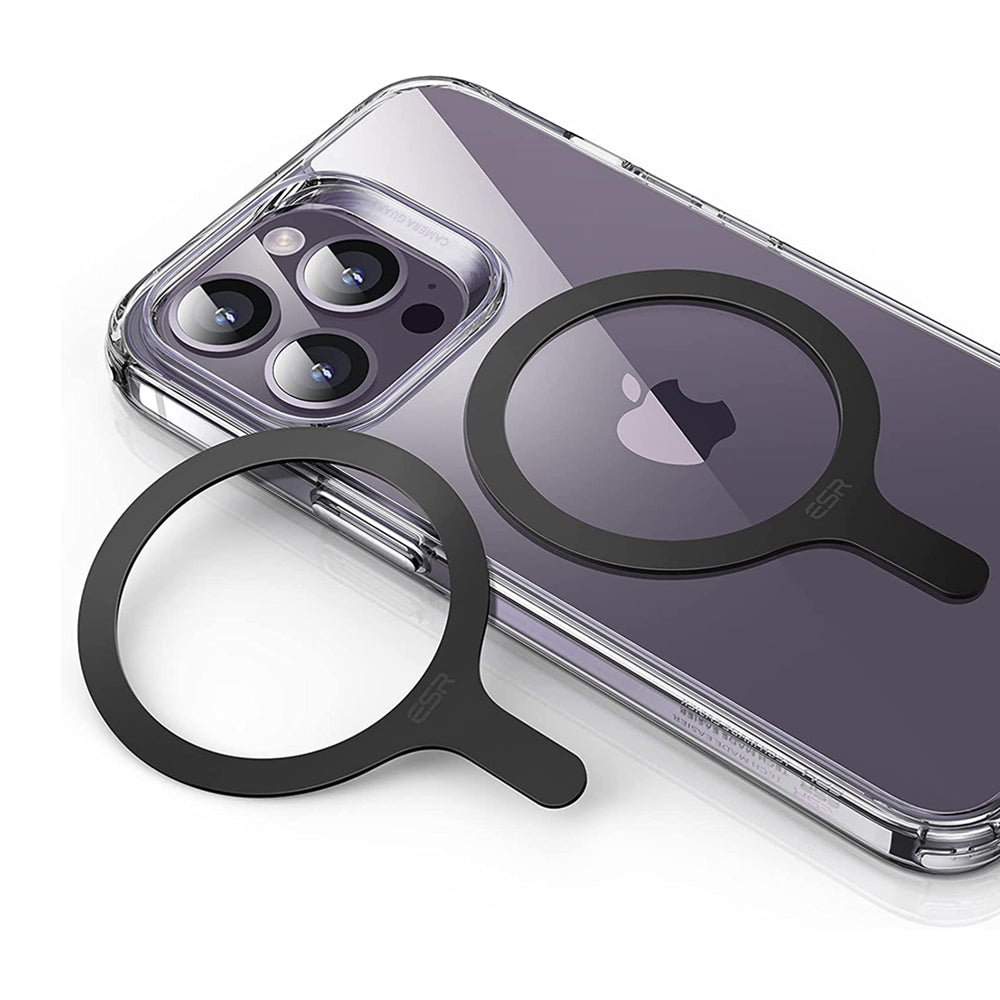 Kovová nálepka ESR HaloLock, sada 2 kusy, černá.