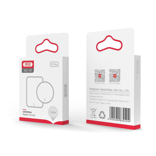 Kovová nálepka XO Design Y2 3v1, Stříbrná